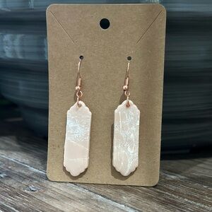 Pink marbled dangles